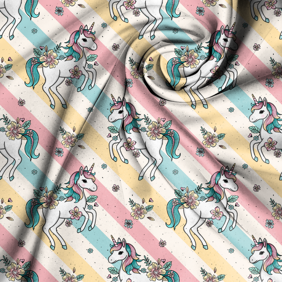 French Terry - Unicorn Flower