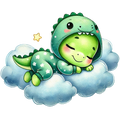Sleeping Dino A6