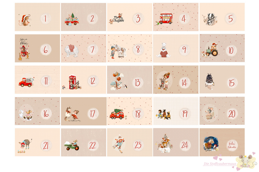 Adventskalender Säckchen zum selber nähen - Vorbestellung