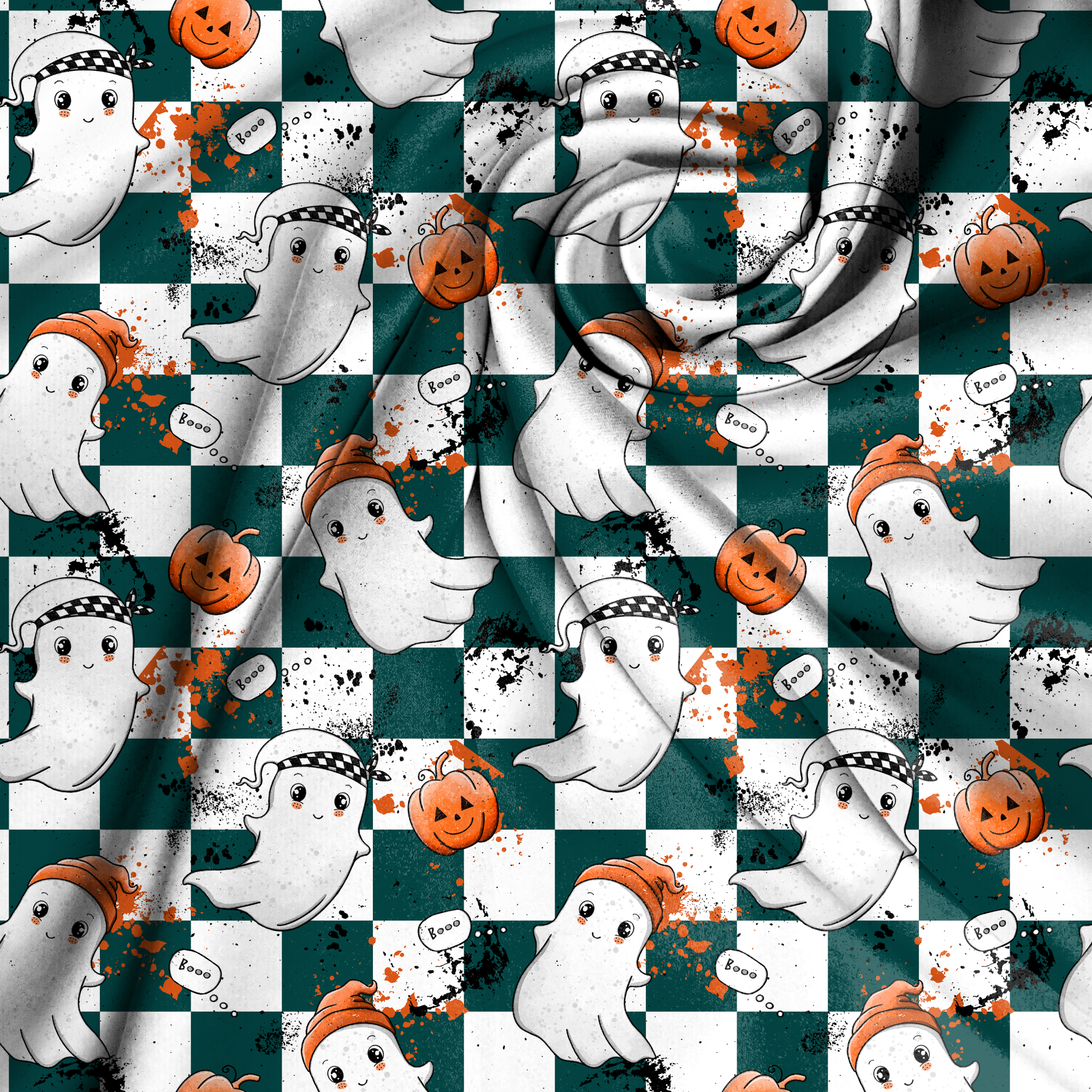 French Terry - Spooky Fun - Reststück 80cmx165cm