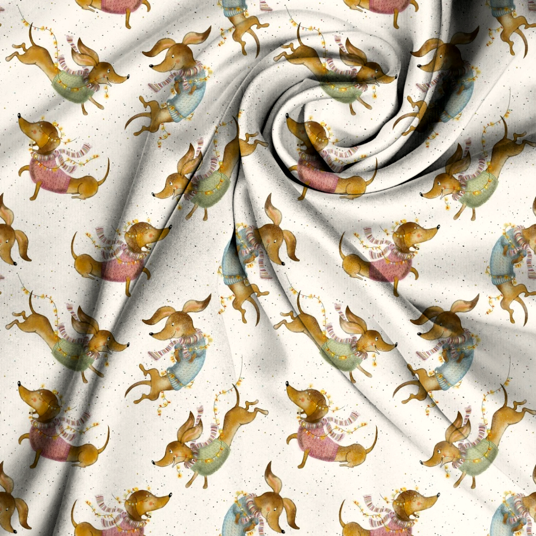 French Terry - Weihnachtsdackel