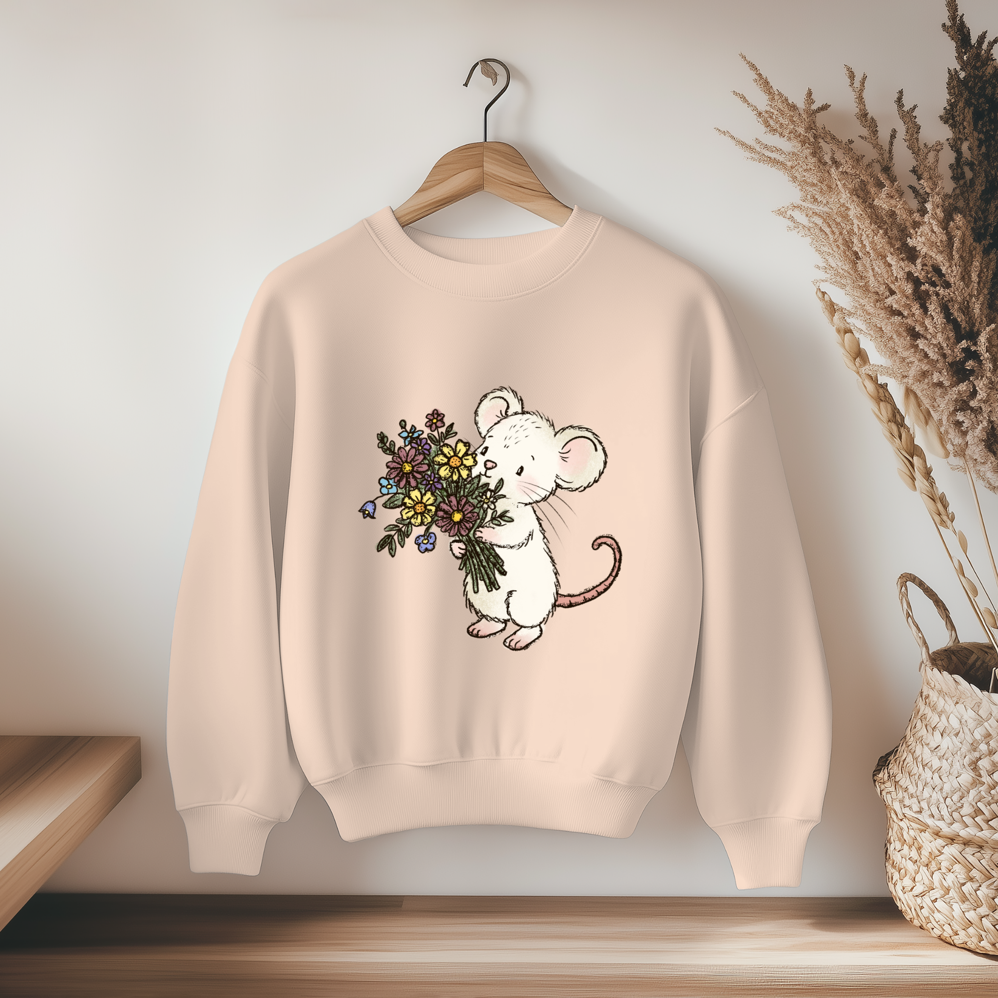 Vorbestellung Bügelbild - Blumenmaus