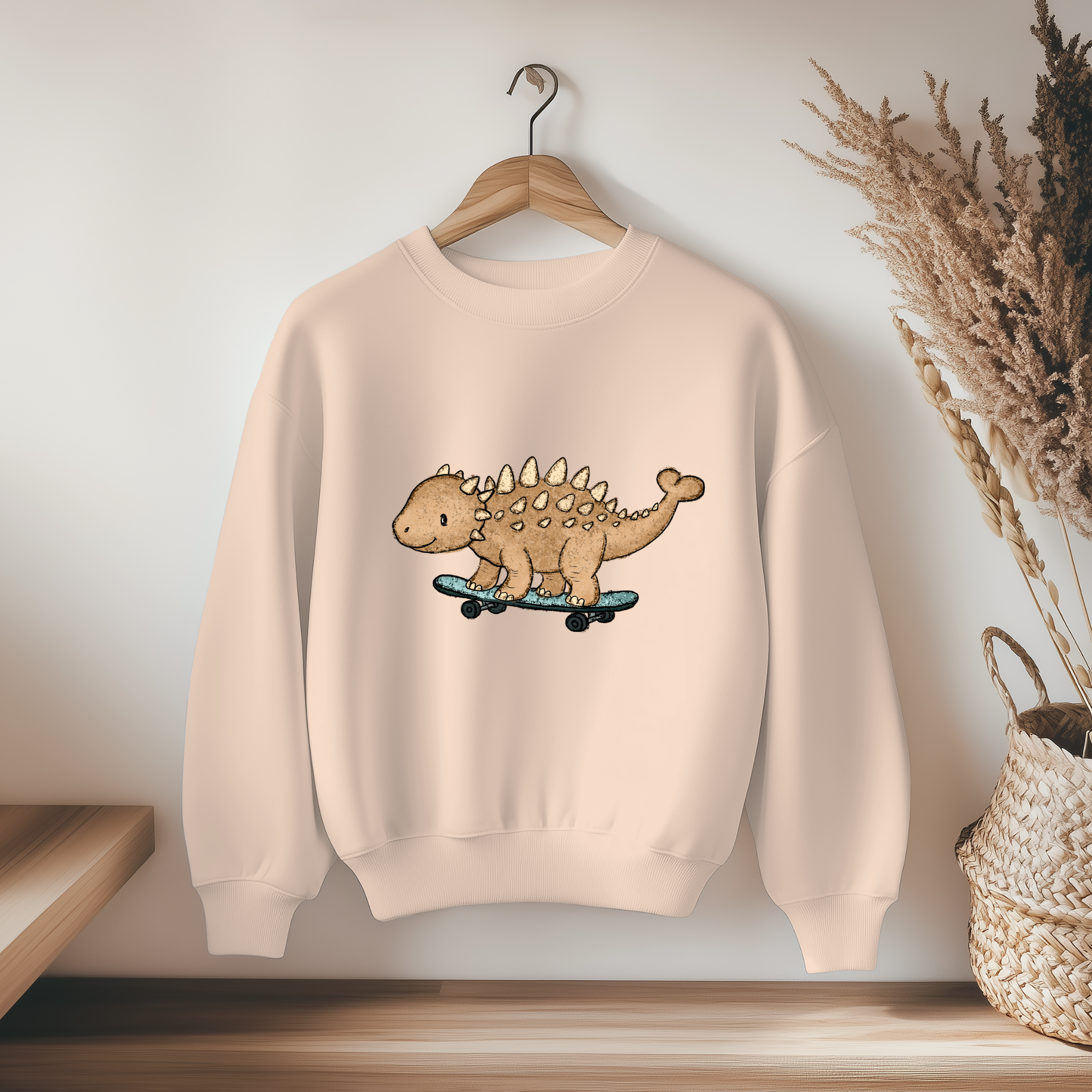Vorbestellung Bügelbild - Skaterdino