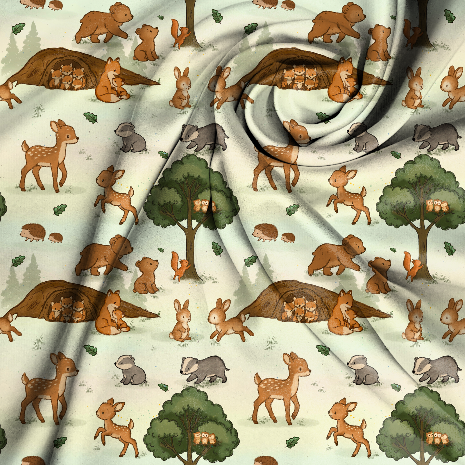 Jersey - Waldgeflüster Reststück: 70cm x 150cm