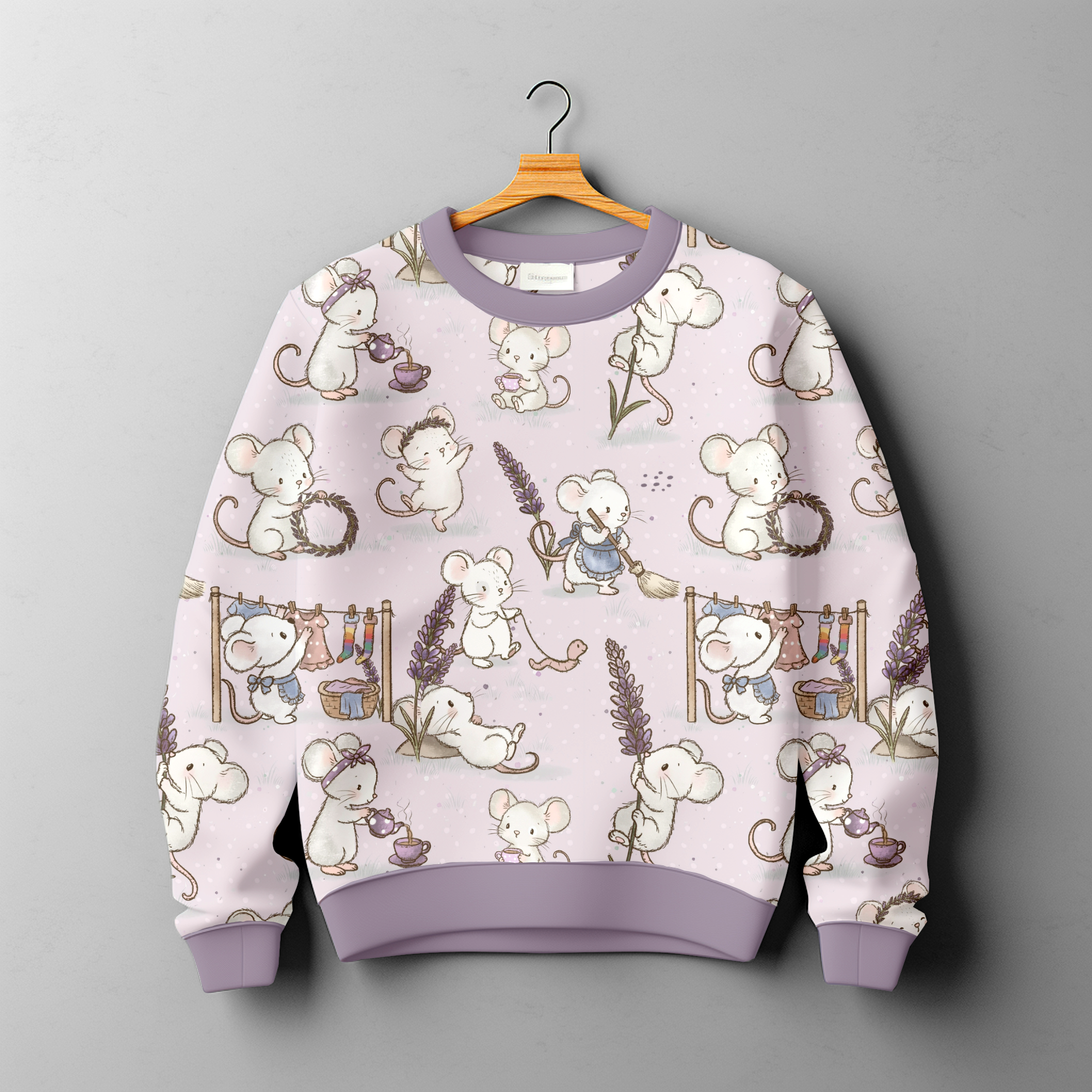 Breitrib Jersey - Lavendelmäuse