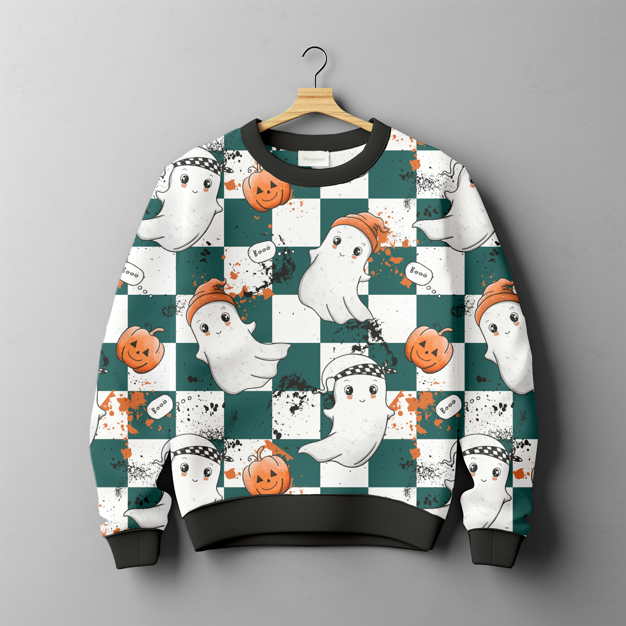 French Terry - Spooky Fun Reststück: 95cm