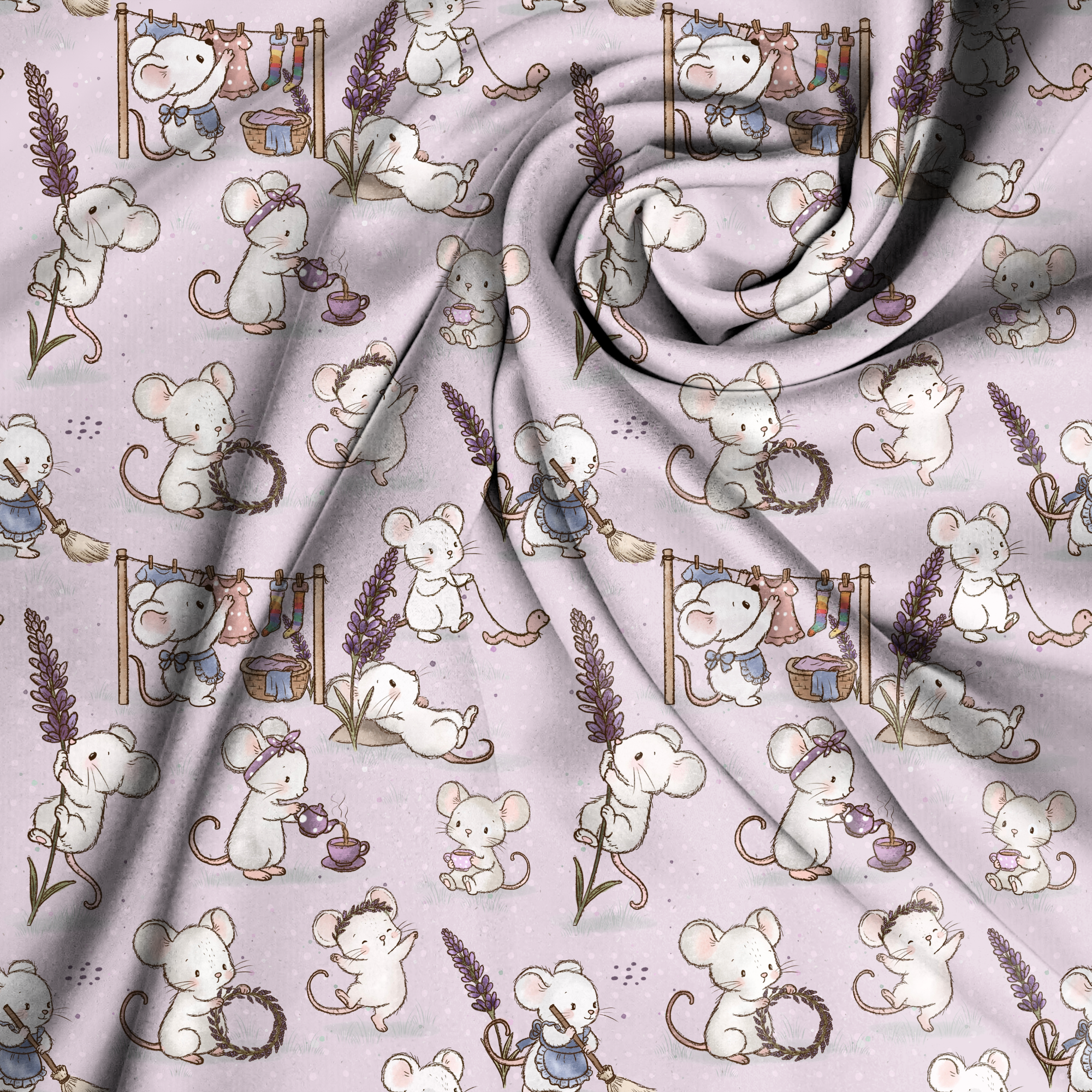 Breitrib Jersey - Lavendelmäuse