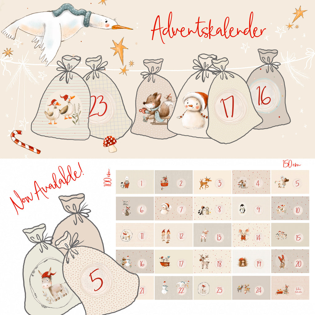 Adventskalender Säckchen zum selber nähen - Vorbestellung