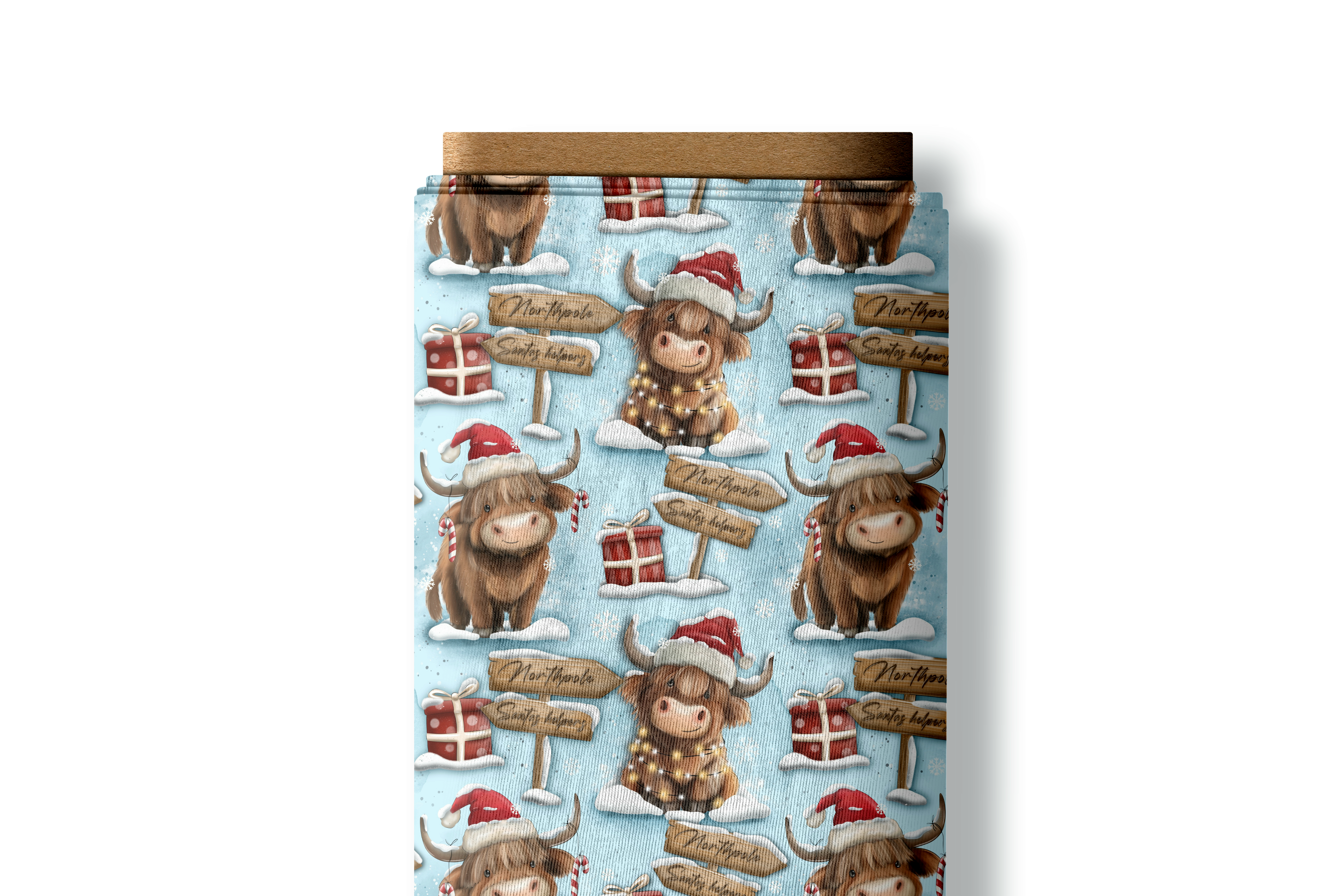 French Terry - Weihnachtskuh
