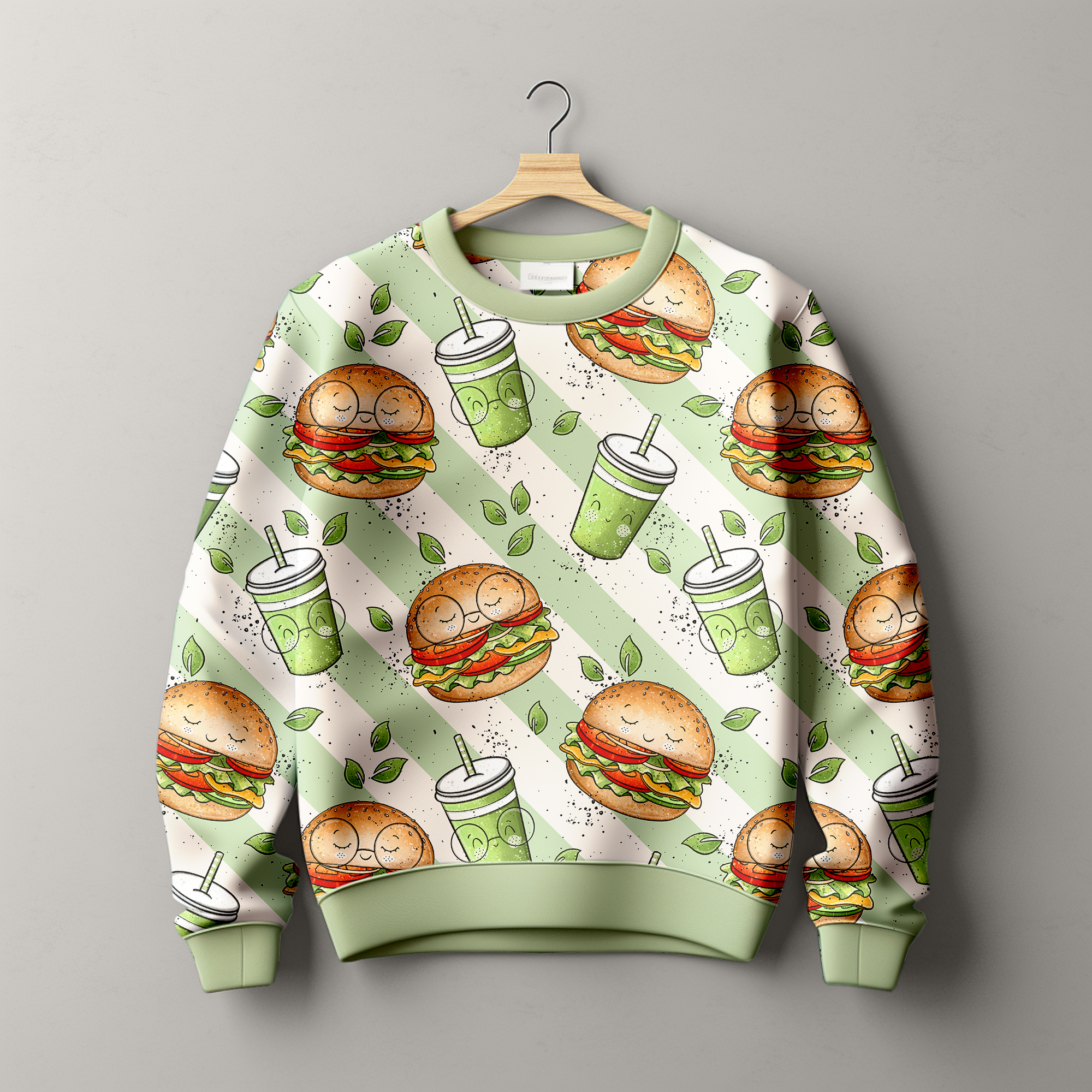 Jersey -  Veggi Burger Reststück: 85cm x 165cm