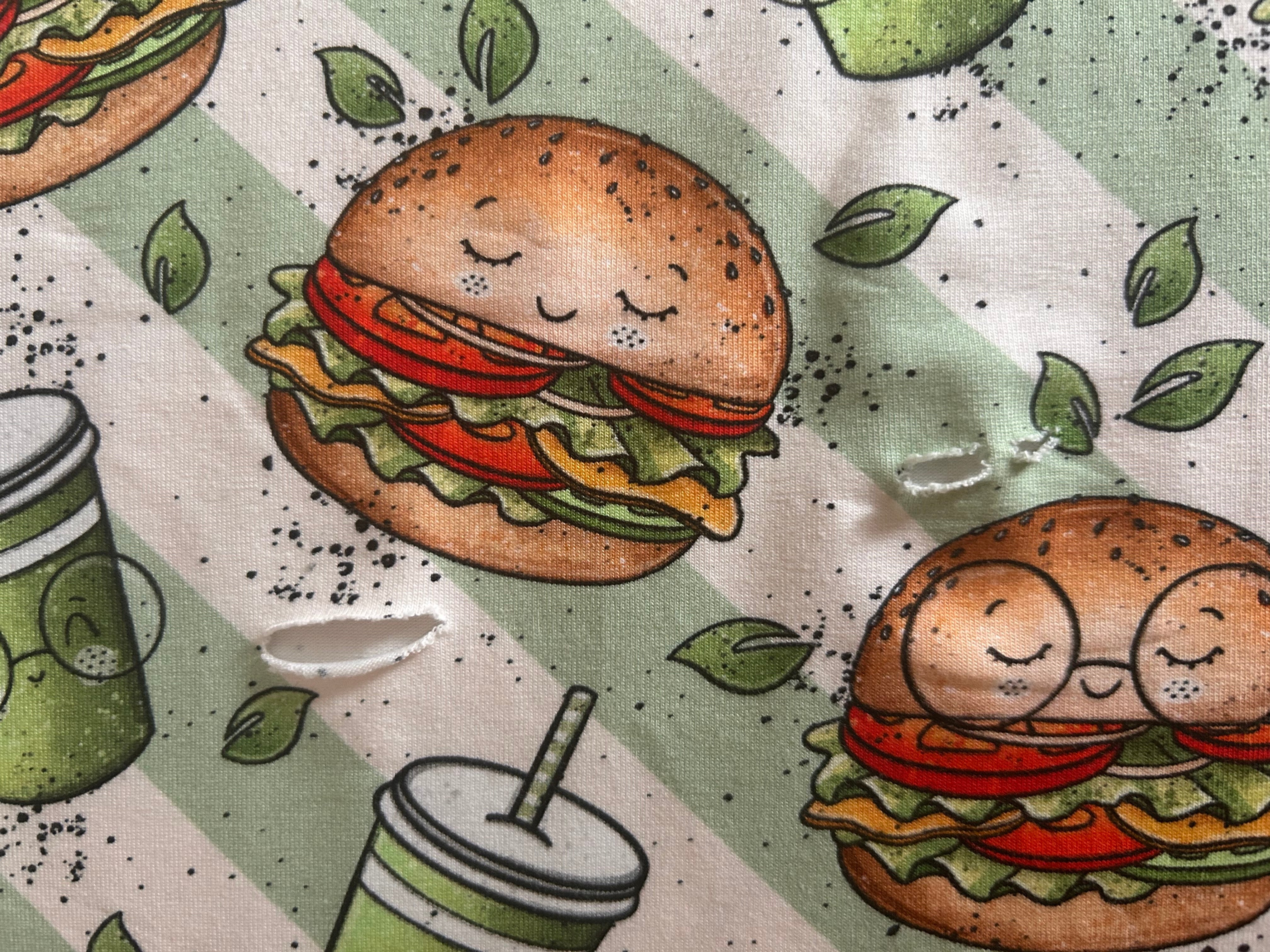Jersey -  Veggi Burger : 100cm x 165cm (B-Ware)